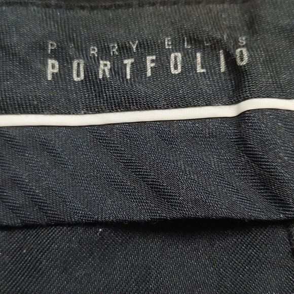 Perry Ellis black pleated dress pants business casual Sz 32x32 EUC - Picture 7 of 8